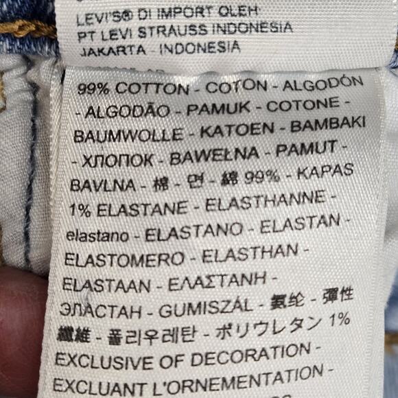 Levi's Jeans Womens 26 Premium Ribcage Crop Flare High Rise Raw Hem Comfort - Picture 14 of 14